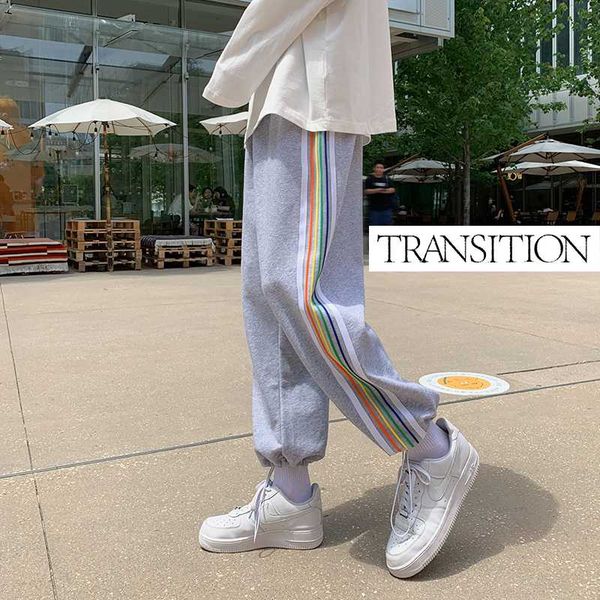 men's pants autumn color striped sports and leisure trousers loose korean style trendy harem for men, Black
men's pants autumn color striped sports and leisure trousers loose korean style trendy harem for men, Black