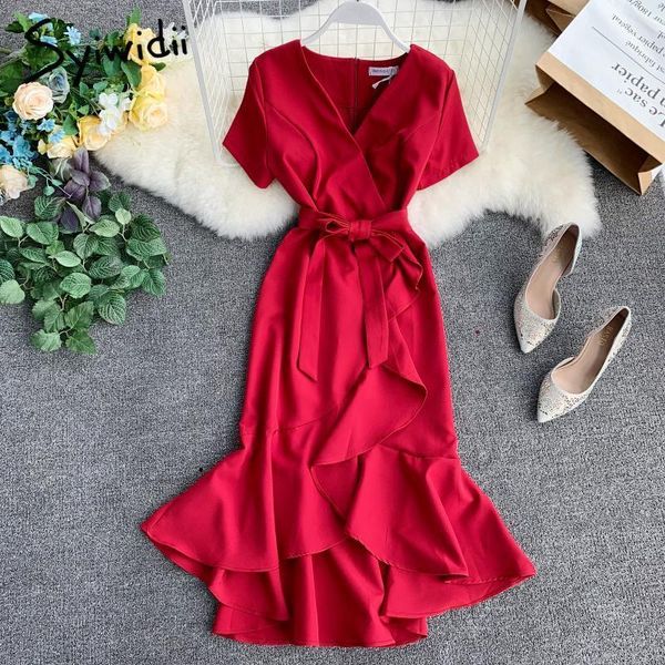casual dresses syiwidii vintage white dress for women 2021 v neck irregular ruffles a line party midi summer with belt pink green, Black;gray
casual dresses syiwidii vintage white dress for women 2021 v neck irregular ruffles a line party midi summer with belt pink green, Black;gray
