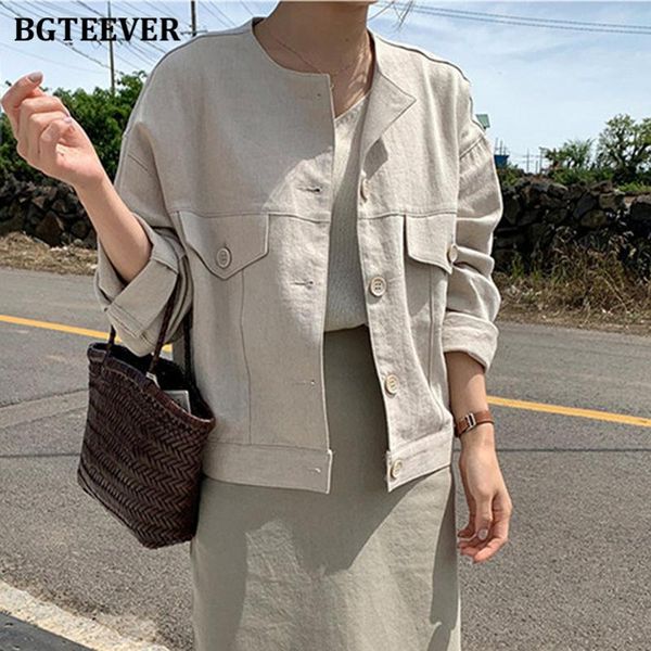 women's jackets bgteever casual single-breasted cotton and linen jacket women 2021 autumn long sleeve pockets loose female cardigans ou, Black;brown
women's jackets bgteever casual single-breasted cotton and linen jacket women 2021 autumn long sleeve pockets loose female cardigans ou, Black;brown