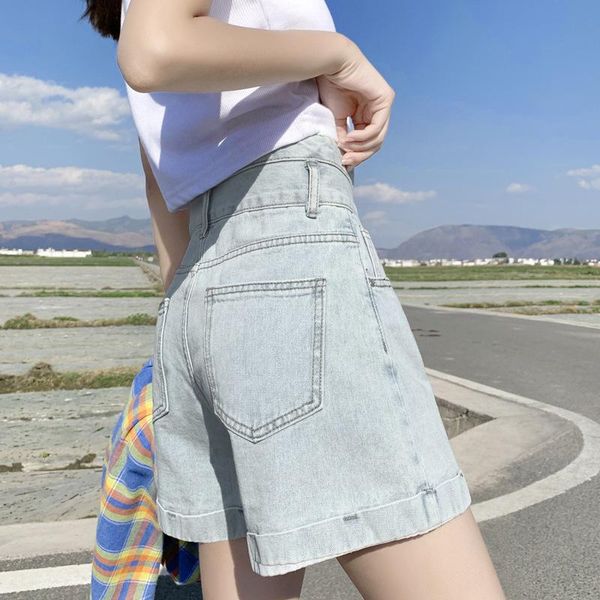 women's jeans hemming denim shorts summer loose wide-legged 2021 large size high waist thin a-line pants, Blue
women's jeans hemming denim shorts summer loose wide-legged 2021 large size high waist thin a-line pants, Blue