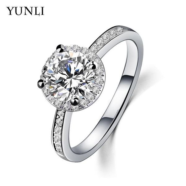 cluster rings yunli real moissanite ring pure 925 silver prong set wedding for women fine jewelry gift ri001, Golden;silver
cluster rings yunli real moissanite ring pure 925 silver prong set wedding for women fine jewelry gift ri001, Golden;silver