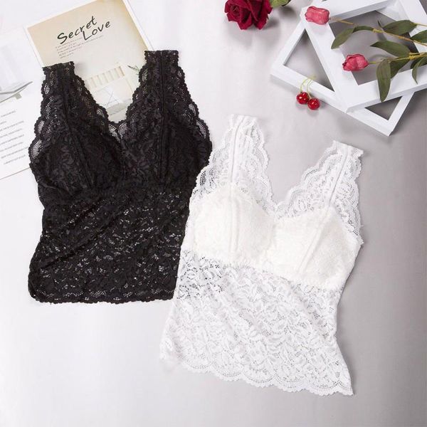 camisoles & tanks women solid color lace vest sleeveless with chest cushion female summer underwear, Black;white
camisoles & tanks women solid color lace vest sleeveless with chest cushion female summer underwear, Black;white