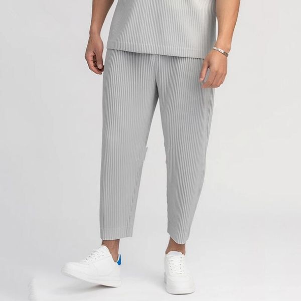 men's pants wear pleated trousers for male japanese stretch fabric thin style loose casual ankle-length man wide-leg w2274, Black
men's pants wear pleated trousers for male japanese stretch fabric thin style loose casual ankle-length man wide-leg w2274, Black