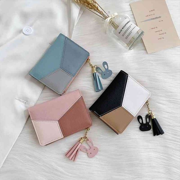 1pcs tassel wallet women small cute short patchwork credit bank card holder wallets zipper purses female coin purse, Red;black
1pcs tassel wallet women small cute short patchwork credit bank card holder wallets zipper purses female coin purse, Red;black