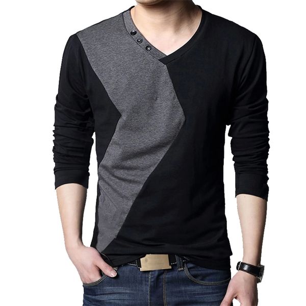 browon brand autumn mens t shirts fashion streetwear long sleeve v neck color patchwork cotton shirt men 210721, White;black
browon brand autumn mens t shirts fashion streetwear long sleeve v neck color patchwork cotton shirt men 210721, White;black