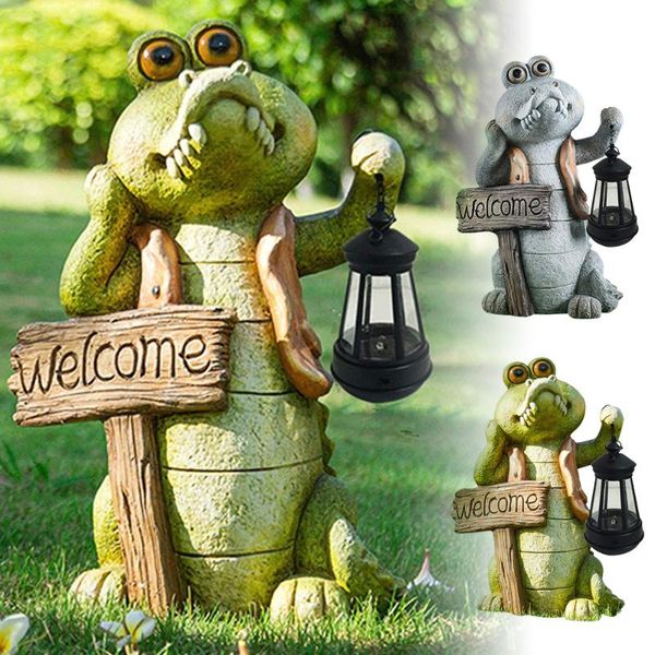 decorative objects & figurines solar led garden aligator with welcome sign resin crafts gardening sculpture lawn lamp for courtyard landscap
decorative objects & figurines solar led garden aligator with welcome sign resin crafts gardening sculpture lawn lamp for courtyard landscap