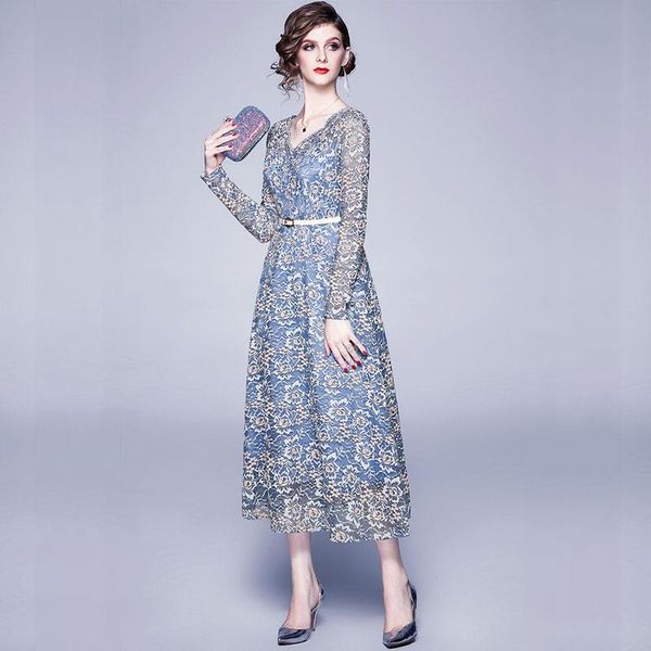 casual dresses v-neck lace maxi party women 2021 slim high waist hollow-out long sleeve a-line office lady elegant work dress, Black;gray
casual dresses v-neck lace maxi party women 2021 slim high waist hollow-out long sleeve a-line office lady elegant work dress, Black;gray