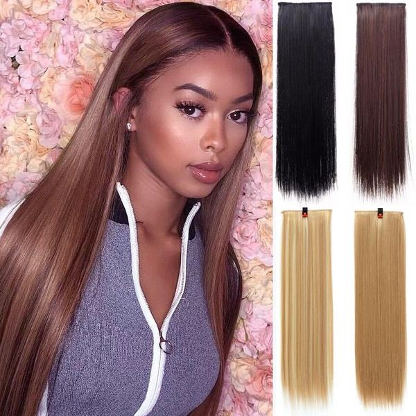 synthetic wigs weilai long straight clip in piece hair 24 inch fake for women girls mixed silk, Black
synthetic wigs weilai long straight clip in piece hair 24 inch fake for women girls mixed silk, Black