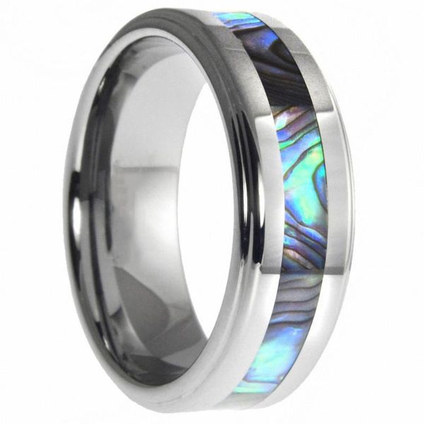 wedding rings style stunning tungsten abalone stripe inlaid band ring men's & women, Slivery;golden
wedding rings style stunning tungsten abalone stripe inlaid band ring men's & women, Slivery;golden