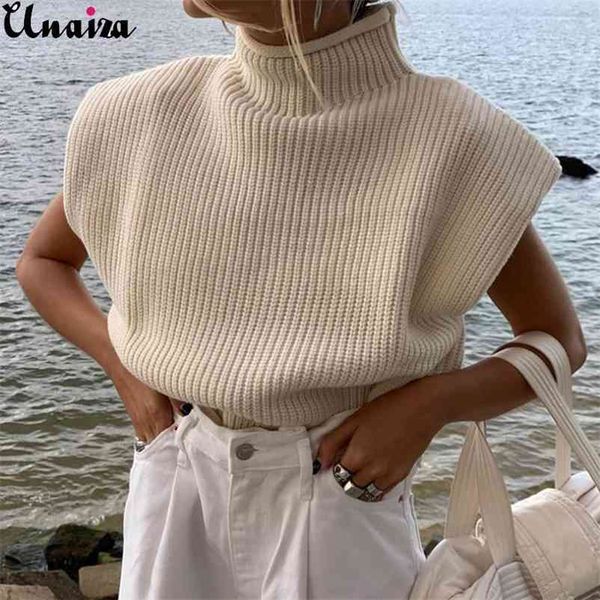 unaiza women autumn and winter solid color wool knit sweater temperament high neck short sleeve fashion 210522, White;black
unaiza women autumn and winter solid color wool knit sweater temperament high neck short sleeve fashion 210522, White;black