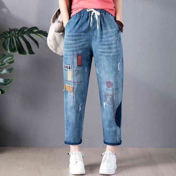 9268 spring summer fashion womens jeans embroidery patchwork ankle length office lady scratching vintage casual harem denim pants, Blue
9268 spring summer fashion womens jeans embroidery patchwork ankle length office lady scratching vintage casual harem denim pants, Blue