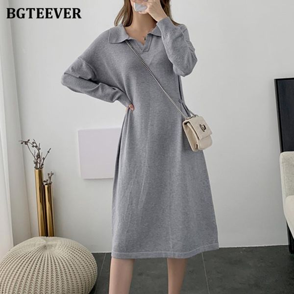 casual dresses bgteever turn-down collar loose women knitted mid-length dress 2021 autumn winter long sleeve sweater vestidos femme, Black;gray
casual dresses bgteever turn-down collar loose women knitted mid-length dress 2021 autumn winter long sleeve sweater vestidos femme, Black;gray