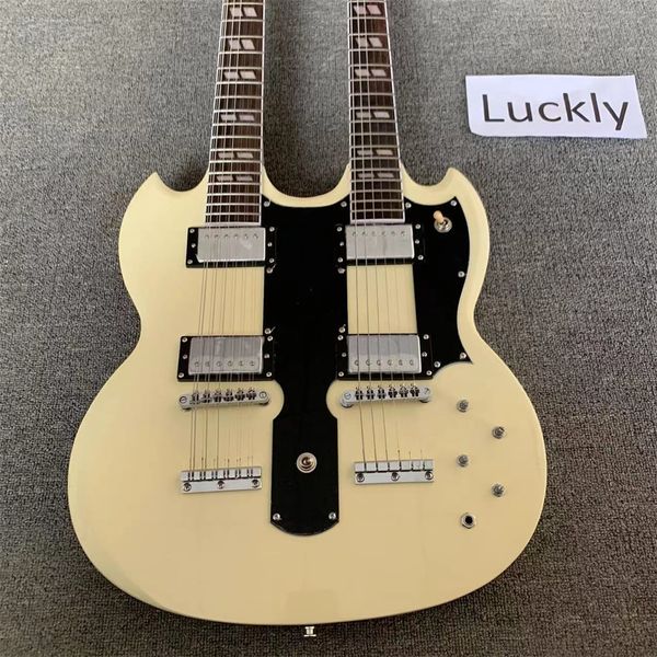 6 string 12 strings electric guitar double neck guitar, jp eds1275, quality guitar.
6 string 12 strings electric guitar double neck guitar, jp eds1275, quality guitar.