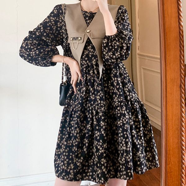fashion hepburn style printed sleeve chiffon thin waist dress mujer spring, Black;gray
fashion hepburn style printed sleeve chiffon thin waist dress mujer spring, Black;gray