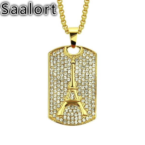 tower pendant chain with crystal zircon inlaid hip-hop style exquisite male accessories necklace gift for men and boys necklaces, Silver
tower pendant chain with crystal zircon inlaid hip-hop style exquisite male accessories necklace gift for men and boys necklaces, Silver