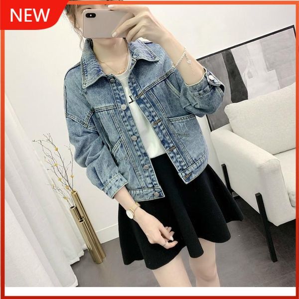 coats korea style plus size blue short denim jacket 2021 spring full sleeve turn-down collar loose women cowboy women's jackets, Black;brown
coats korea style plus size blue short denim jacket 2021 spring full sleeve turn-down collar loose women cowboy women's jackets, Black;brown