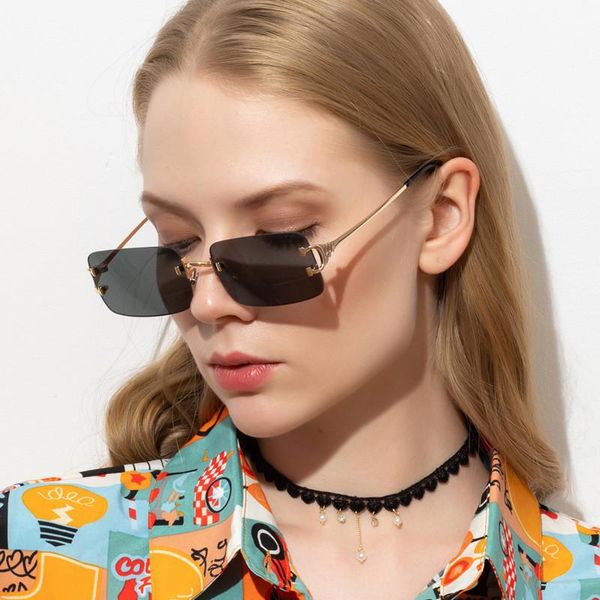 rimless sunglasses women brand designer vintage men shades female driving sun glasses male, White;black
rimless sunglasses women brand designer vintage men shades female driving sun glasses male, White;black