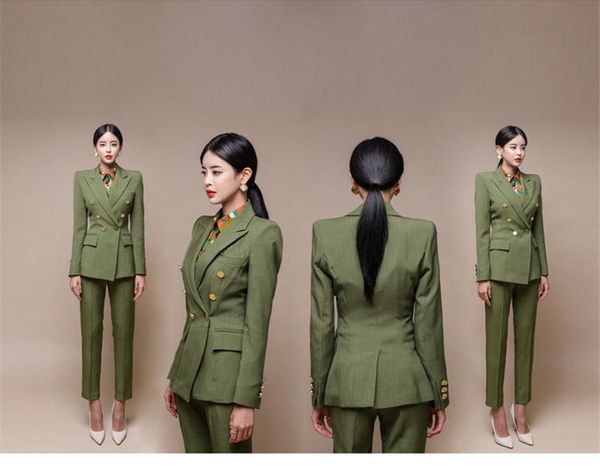 women's blazer suit, green with jacket and pencil pants, suitable for 2-piece work two piece pants, White
women's blazer suit, green with jacket and pencil pants, suitable for 2-piece work two piece pants, White