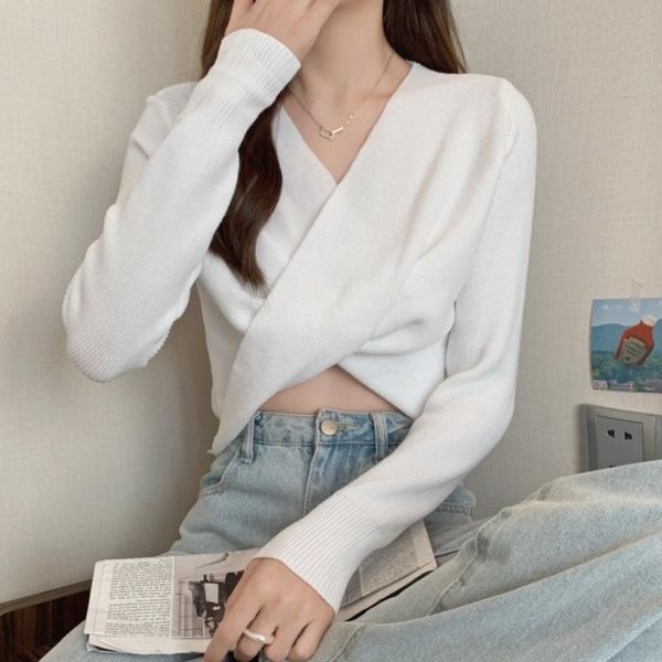 women's sweaters autumn elegant knitted sweater women y2k long sleeve pullover female solid korean fashion chic slim 2021, White;black
women's sweaters autumn elegant knitted sweater women y2k long sleeve pullover female solid korean fashion chic slim 2021, White;black