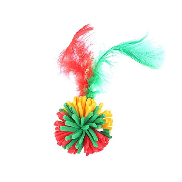 pcs colorful sponge balls cats toys with feathers kitten interactive mdd88 cat 
pcs colorful sponge balls cats toys with feathers kitten interactive mdd88 cat