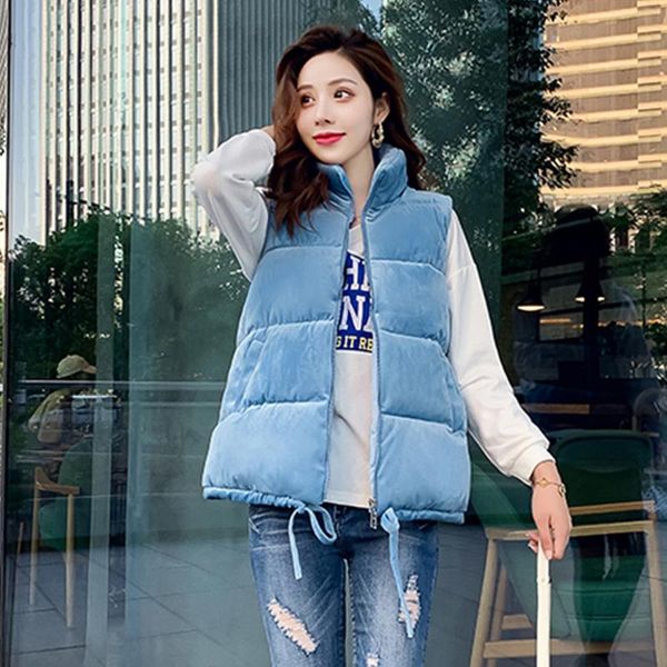 women's vests fad winter long cotton padded vest women thick outwear solid korean style stand collar with pocket casual kamizelka damsk, Black;white
women's vests fad winter long cotton padded vest women thick outwear solid korean style stand collar with pocket casual kamizelka damsk, Black;white