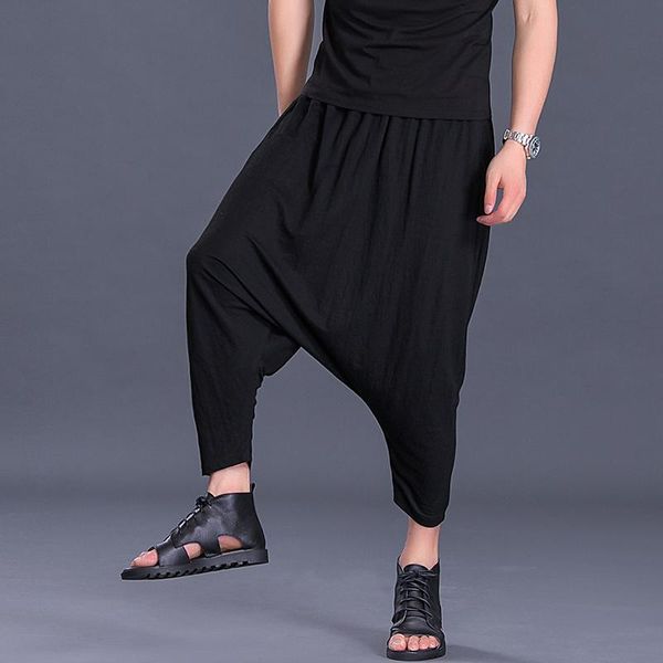 men's pants 2021 summer large size harem ankle-length casual loose drop-crotch pencil trousers middle microelastic waist a222, Black
men's pants 2021 summer large size harem ankle-length casual loose drop-crotch pencil trousers middle microelastic waist a222, Black