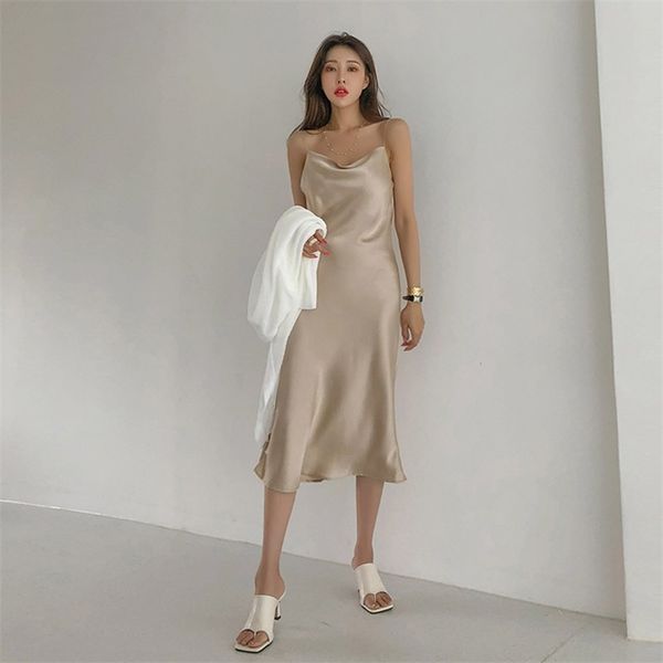 women dress summer fashion spaghetti strap midi party ladies solid sleeveless basic backless 210603, Black;gray
women dress summer fashion spaghetti strap midi party ladies solid sleeveless basic backless 210603, Black;gray