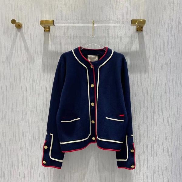women's knits & tees early autumn cotton knitted cardigan color contrast design advanced navy blue series age reducing girl feeling, White
women's knits & tees early autumn cotton knitted cardigan color contrast design advanced navy blue series age reducing girl feeling, White
