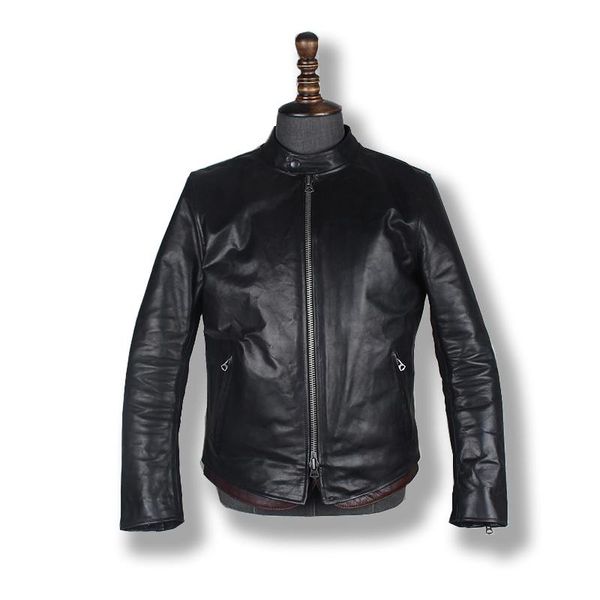 men's leather & faux p105 read description asian size super genuine horse jacket slim classic horsehide stylish rider, Black
men's leather & faux p105 read description asian size super genuine horse jacket slim classic horsehide stylish rider, Black