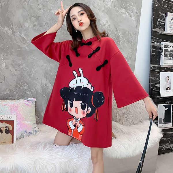cheongsam chinese new year woman traditional chinese dress qipao plus size summer clothes japanese harajuku oriental dress 11916, Red
cheongsam chinese new year woman traditional chinese dress qipao plus size summer clothes japanese harajuku oriental dress 11916, Red