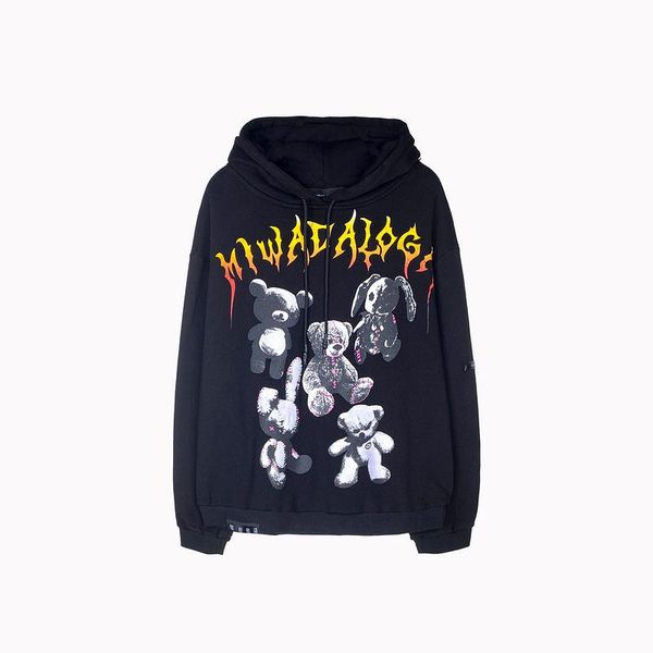 men's hoodies & sweatshirts 2021 funny bear letter print punk oversized hoodie men hip hop pullover cotton women hooded sweatshirt goth, Black
men's hoodies & sweatshirts 2021 funny bear letter print punk oversized hoodie men hip hop pullover cotton women hooded sweatshirt goth, Black