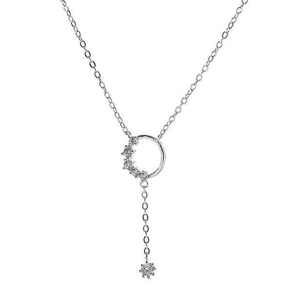 fashion silver color round crystal tassel necklace women's clavicle chain ladies exquisite jewelry gifts pendant necklaces
fashion silver color round crystal tassel necklace women's clavicle chain ladies exquisite jewelry gifts pendant necklaces