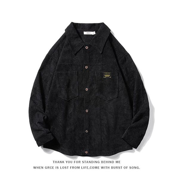 men's casual shirts long sleeve corduroy korean loose button down shirt chest pockets hipster streetwear men clothing 4xl 5xl, White;black
men's casual shirts long sleeve corduroy korean loose button down shirt chest pockets hipster streetwear men clothing 4xl 5xl, White;black