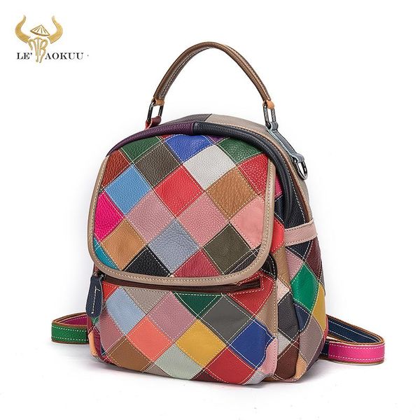 backpack designer grain quality leather female women ladies fashion travel school college 13" lapbag day-pack 737
backpack designer grain quality leather female women ladies fashion travel school college 13" lapbag day-pack 737