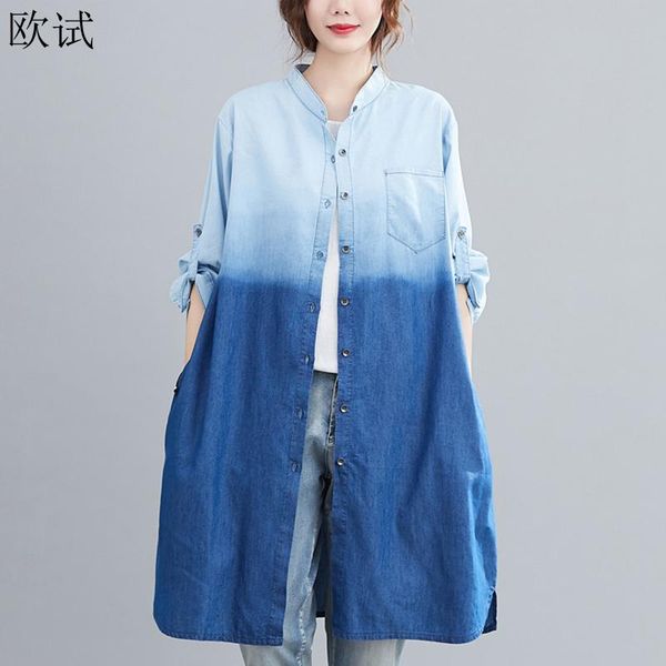women's trench coats spring autumn women korean style jeans shirt coat woman casual denim ladies arrival vogue femme 2021, Tan;black
women's trench coats spring autumn women korean style jeans shirt coat woman casual denim ladies arrival vogue femme 2021, Tan;black