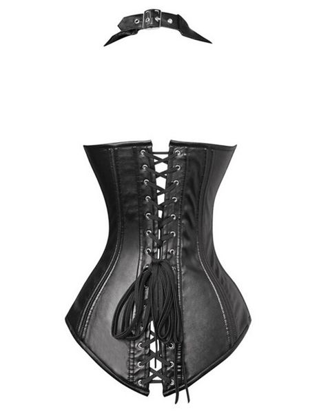 faux leather black zipper overbust corset lapel halter strap steel boned waister cincher steampunk costume s-2xl, Black;white
faux leather black zipper overbust corset lapel halter strap steel boned waister cincher steampunk costume s-2xl, Black;white