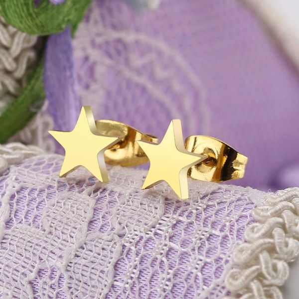 stud star earring for women stainless steel korean fashion five-pointed gold jewelry black gift woman wholesale, Golden;silver
stud star earring for women stainless steel korean fashion five-pointed gold jewelry black gift woman wholesale, Golden;silver