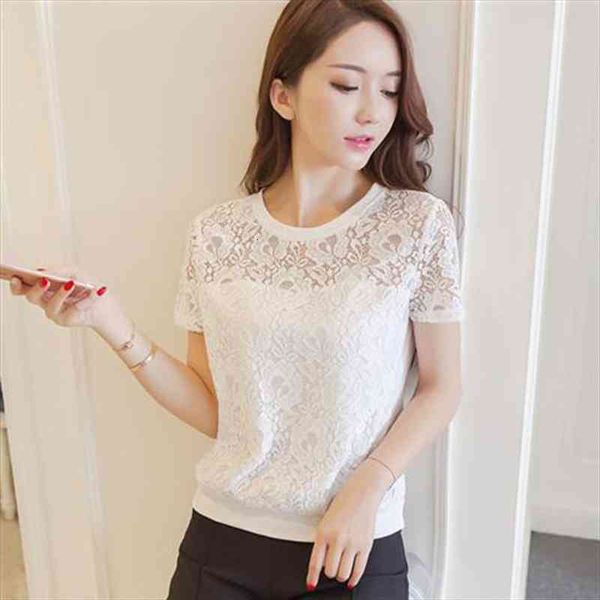 women spring summer style lace blouses lady casual short sleeve white lace blusas df2713
women spring summer style lace blouses lady casual short sleeve white lace blusas df2713