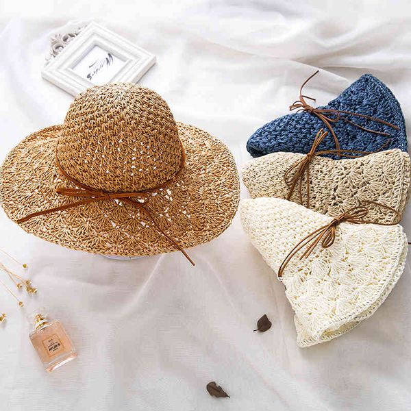 female summer sunshade sunscreen foldable vacation sun straw hat beach hat, Blue;gray
female summer sunshade sunscreen foldable vacation sun straw hat beach hat, Blue;gray