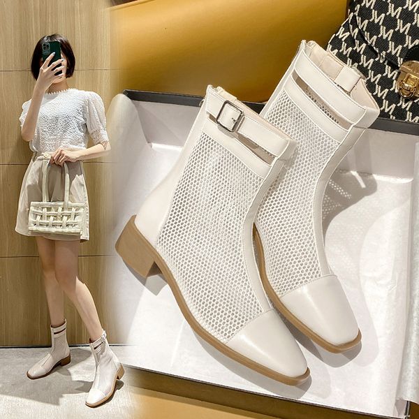 sandals mesh martin boots women's spring and summer back zipper short thick heel net cool hollow out sandals fashion 3172 48g6, Black
sandals mesh martin boots women's spring and summer back zipper short thick heel net cool hollow out sandals fashion 3172 48g6, Black