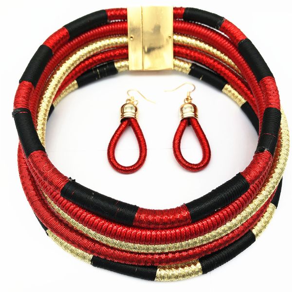 liffly brand necklace earrings multi-layer woven jewelry choker necklace bridal wedding african beads jewelry set for womens, Black
liffly brand necklace earrings multi-layer woven jewelry choker necklace bridal wedding african beads jewelry set for womens, Black