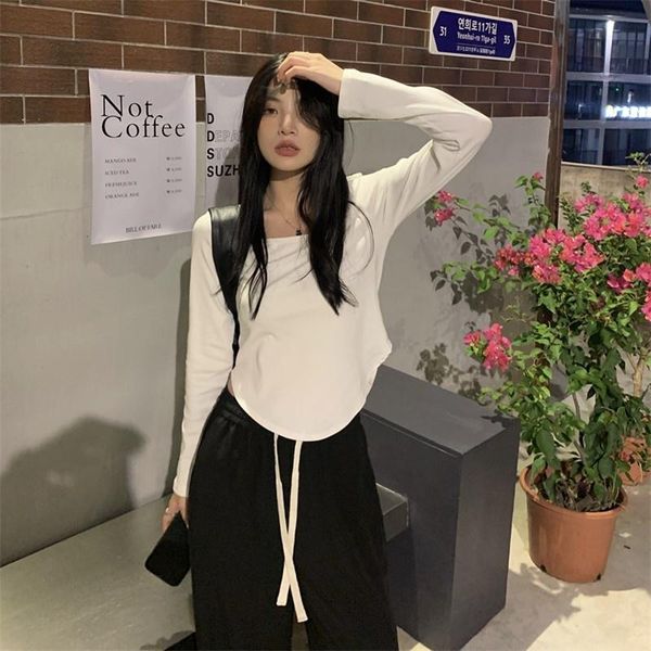 women's t-shirt square collar long sleeve women 's spring and autumn 2021 inner wear bottoming shirt chic design sense short kio, White
women's t-shirt square collar long sleeve women 's spring and autumn 2021 inner wear bottoming shirt chic design sense short kio, White