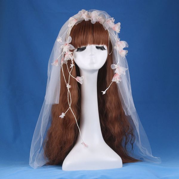 real pictures ivory wedding veils with pink hand made flowers bridal veil high quality, Black
real pictures ivory wedding veils with pink hand made flowers bridal veil high quality, Black