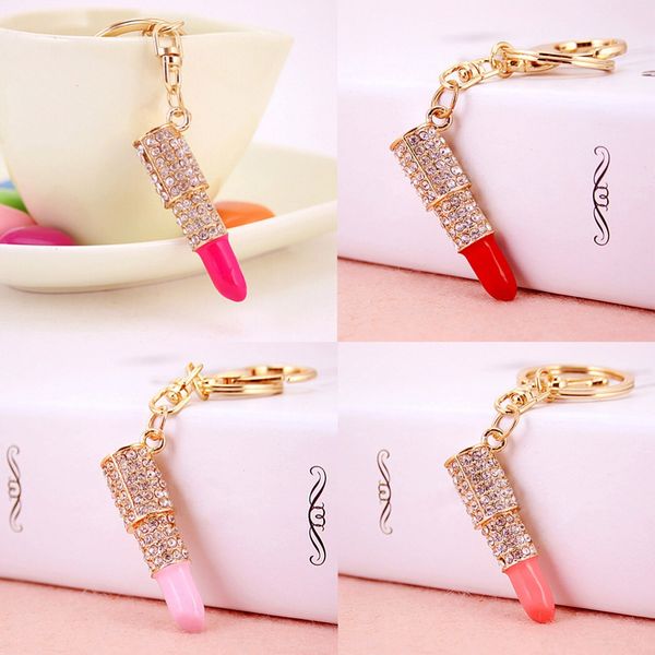 Crystal Lipstick Keyring Rhinestone For Woman Jewelry Women Charm Car Gold Pendant KeyChain
Crystal Lipstick Keyring Rhinestone For Woman Jewelry Women Charm Car Gold Pendant KeyChain