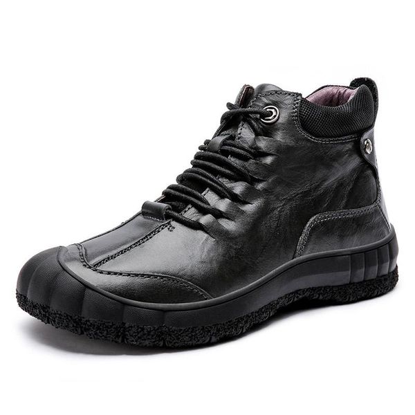 boots mens genuine leather men ankle fashion lace-up man winter snow plush warm work shoes 38-46, Black
boots mens genuine leather men ankle fashion lace-up man winter snow plush warm work shoes 38-46, Black