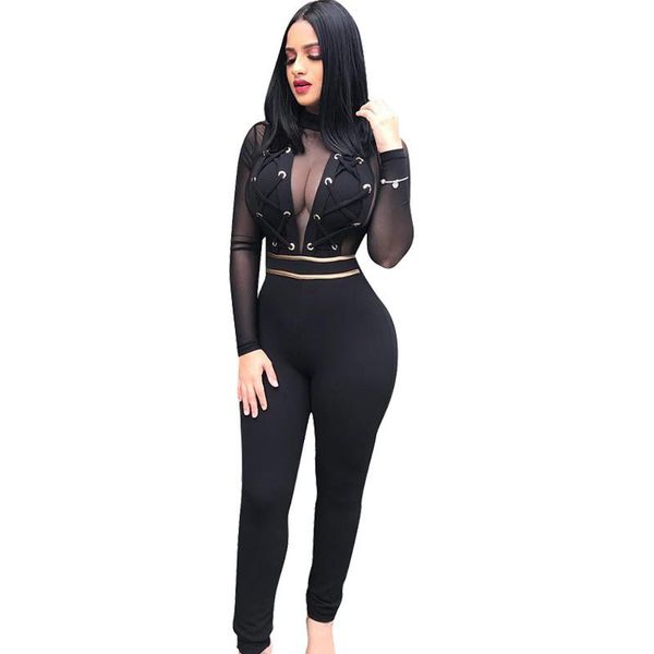 women's jumpsuits & rompers black long sleeve bodycon jumpsuit women mesh patchwork bandage party plus size overalls club skinny romper, Black;white
women's jumpsuits & rompers black long sleeve bodycon jumpsuit women mesh patchwork bandage party plus size overalls club skinny romper, Black;white