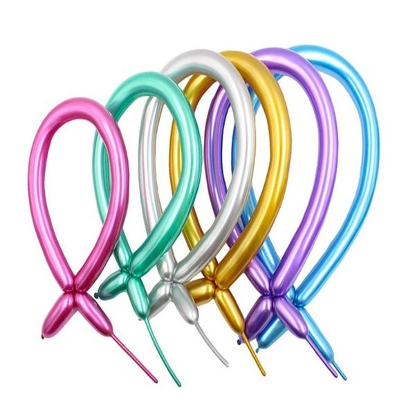party decoration 100pcs long glossy latex balloons thick chrome metallic colors inflatable twisting globos for decor
party decoration 100pcs long glossy latex balloons thick chrome metallic colors inflatable twisting globos for decor