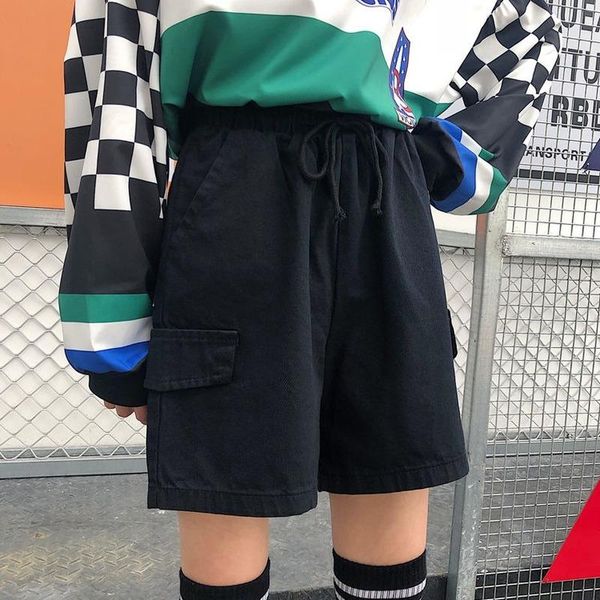 women's shorts women japanese style solid trendy loose leisure bf couple all-match hipster harajuku students summer short, White;black
women's shorts women japanese style solid trendy loose leisure bf couple all-match hipster harajuku students summer short, White;black