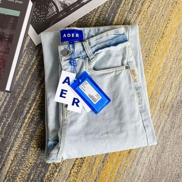 men's jeans ader error 21ss trouser leg stitching edge light blue denim color washed distressed pants men women adererror trousers
men's jeans ader error 21ss trouser leg stitching edge light blue denim color washed distressed pants men women adererror trousers