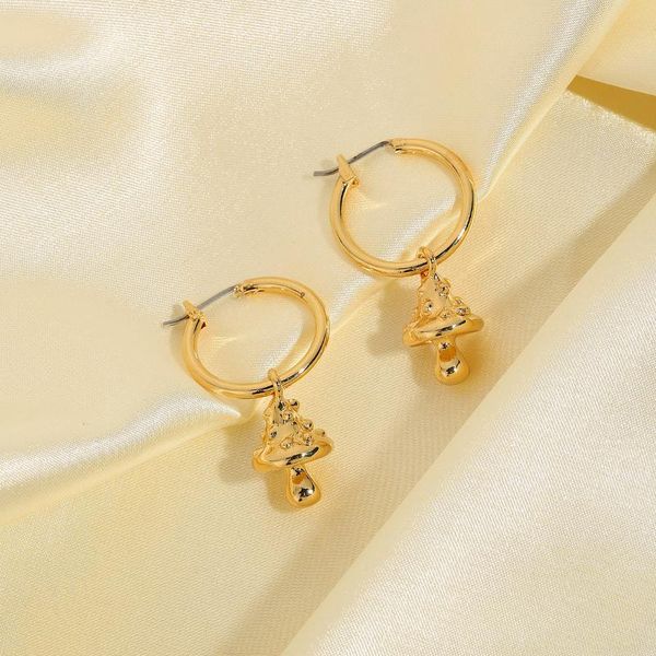 hoop & huggie european metal jewelry gold plated stainless steel mushroom earrings statement pendant, Golden;silver
hoop & huggie european metal jewelry gold plated stainless steel mushroom earrings statement pendant, Golden;silver